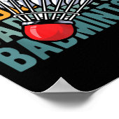 Poster Retro Badminton Racket Team - Player Vintage Shutt (Coin)