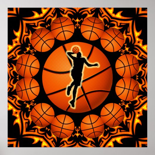POSTER RETRO BASKETBALL (Voorkant)