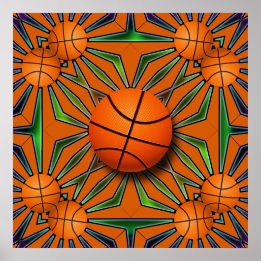 POSTER RETRO BASKETBALL (Voorkant)