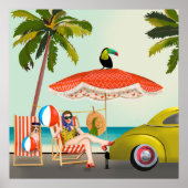 Poster Retro Beach (Devant)