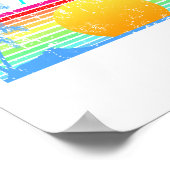 Poster Retro Beach Sunset Aruba (Coin)