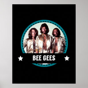 Poster Retro Bee Gees Band les années 70 Tribute Icons