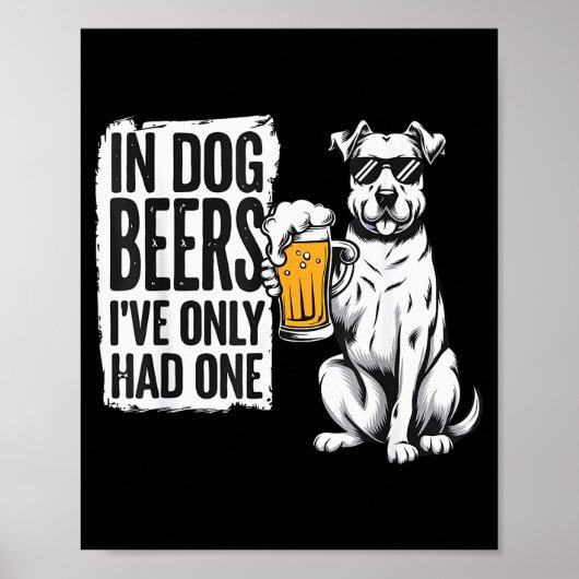 Poster Retro Beer Pun Bar Pub Crawl Party Men - Funny Bee (Devant)