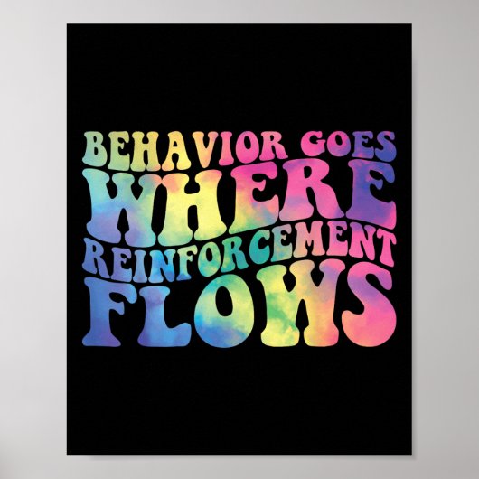 Poster Retro Behavior Goes Where Reinforcement Flows Aba  (Devant)