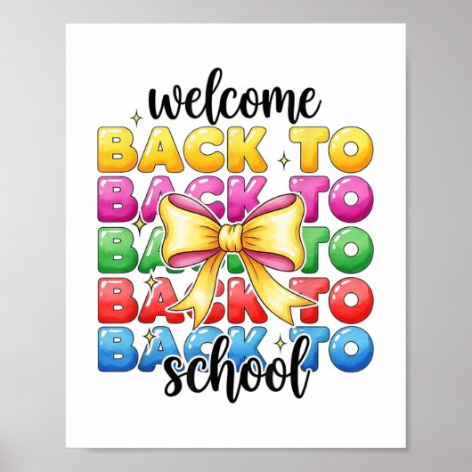 Poster Retro Bienvenue À L'École Appréciation Des Enseign (Devant)