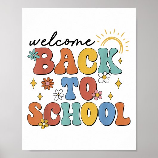 Poster Retro Bienvenue À L'École Appréciation Des Enseign (Devant)