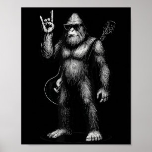 Poster Retro Big Foot Rock Musique Cadeaux Hommes Femmes 