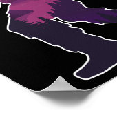 Poster Retro Bigfoot Mountain Forest Paysage sauvage (Coin)