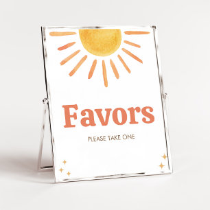 Poster Retro Boho Sunshine Baby shower Faveurs