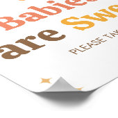 Poster Retro Boho Sunshine Baby shower Les bébés sont dou (Coin)