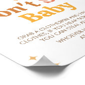 Poster Retro Boho Sunshine Baby shower Ne pas dire bébé (Coin)