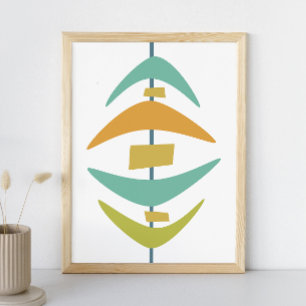 Poster Retro Boomerang Style Moderne
