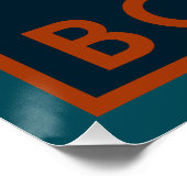 Poster Retro Boston Terrier Portrait (Coin)