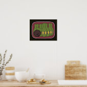 Poster Retro Bowling (Cuisine)