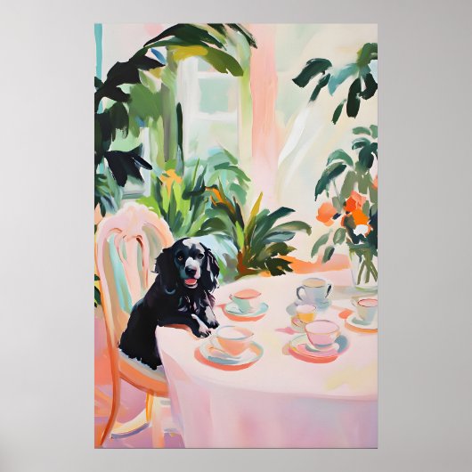 Poster Retro Boykin Spaniel Poster, Boykin Spaniel Oil (Devant)