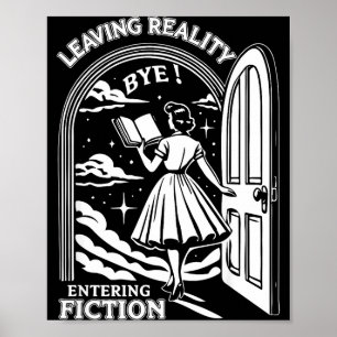Poster Rétro Branché Bibliophile Amateur de Lecture Citat