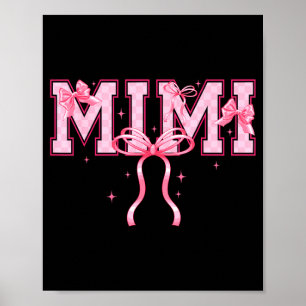Poster Rétro branché mimi grand-mère nana noeud heureux m