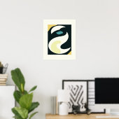 Poster Retro Breeze : Flux Abstrait moderne (Bureau à domicile)
