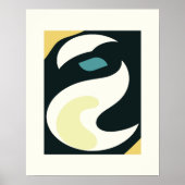 Poster Retro Breeze : Flux Abstrait moderne (Devant)