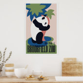 Poster Retro Brookfield Zoo panda (Cuisine)