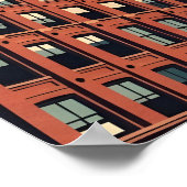 Poster Retro Brooklyn pont New York City skyline (Coin)