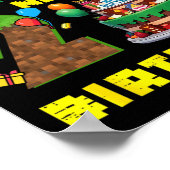 Poster Retro Bruh C'est mon 2e anniversaire Gâteau Pixel  (Coin)