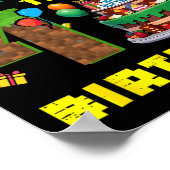 Poster Rétro Bruh C'est Mon Anniversaire 4 Pixel Cake Gam (Coin)