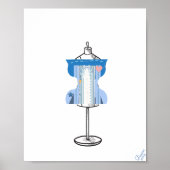 Poster Retro Bustier Corset Peinture d'art imprimé (Devant)