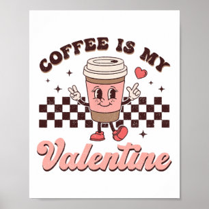 Poster Retro Café Super Est Mon Saint Valentin Café Lov