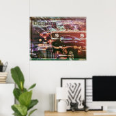 Poster Retro Camaro (Bureau à domicile)