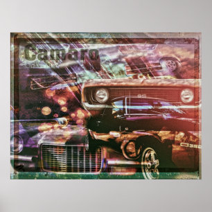 Poster Retro Camaro