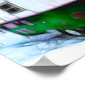 Poster Retro Camper Hippie Life Est Un Voyage Juste Aller (Coin)