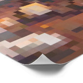 Poster Retro Camping Pixel Art Design - Glowing Campfire  (Coin)