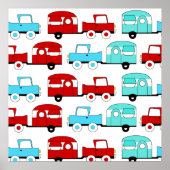 Poster Rétro Camping Trailer (Devant)