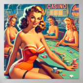 Poster Retro Casino Girls (Devant)
