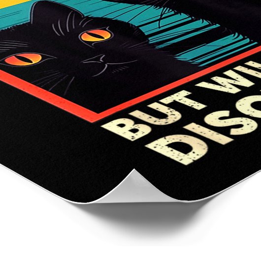 Poster Retro Cat Funny Introverted But Willing To Discuss (Coin)