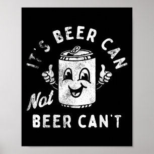 Poster Rétro C'est la bière peut pas Bière Peut pas Drôle