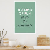 Poster Rétro C'est plutôt amusant de faire l'impossible I (Cuisine)