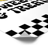 Poster Retro Checker Happy Face Sweets et Traitements (Coin)