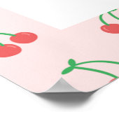 Poster Retro Cherry Fruit Pattern Aesthetic Nursery Art (Coin)