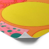 Poster Retro Chic : Élégance Pois (Coin)