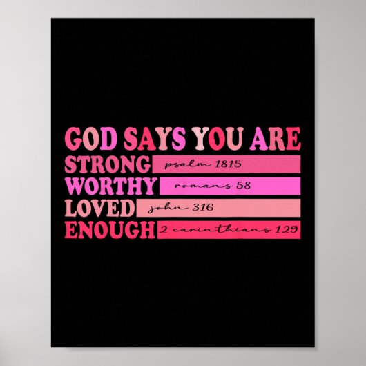 Poster Retro Christian Bible Verse Valentines Day God Say (Devant)
