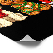 Poster Retro Christmas Ao Santa Reindeer Dog Lover  (Coin)