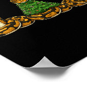 Poster Retro Christmas Ball Python Snake Santa Reindeer  (Coin)