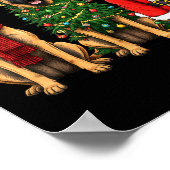 Poster Retro Christmas Belgian Malinois Santa Reindeer Do (Coin)