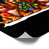 Poster Retro Christmas Bet Hound Santa Reindeer Dog Lover (Coin)