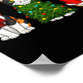 Poster Retro Christmas Calico Cat Santa Reindeer  (Coin)