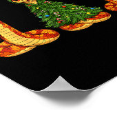 Poster Retro Christmas Corn Snake Santa Reindeer  (Coin)