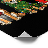 Poster Retro Christmas Coyote Santa Reindeer (Coin)