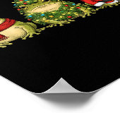 Poster Retro Christmas Desert Rain Frog Santa Reindeer  (Coin)